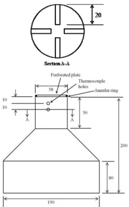 Fig. 4 Schematic details of the heating block (unit: mm)  응축기  내부를  흐르는  냉각수의  온도는  항온조 로부터   조절되었다
