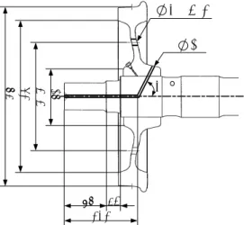 Fig. 1 Wheelset processing drawing