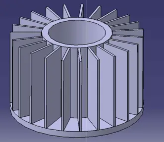 Fig. 1  Conventional  radial  heat  sink  and  two  kinds  of  enhanced radial heat sink