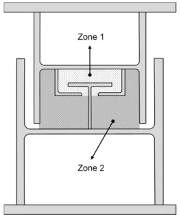 Fig. 9. Separation of DHLT joint areas filled with grout Fig. 10. Compressive load - displacement curves of DHLT joint models났다