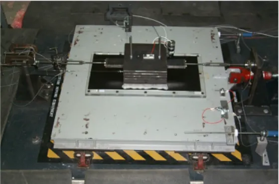 Fig. 1. The shaking table and test setup (Kim, 2003) Keywords : Seismic isolation system, Seismic performance, Bridge foundation, 1-G shaking table, Sliding, Rocking, 