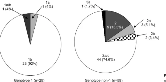 Fig.  1.  Hepatitis  C  genotypes  of patients. 