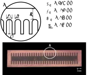 Fig. 1 Cross-section of the flat-strip heat pipe and  groove shape 크기는  150(L)×20(W)×5(T) mm이며,  구리  블록을  이용하여  제작하였다