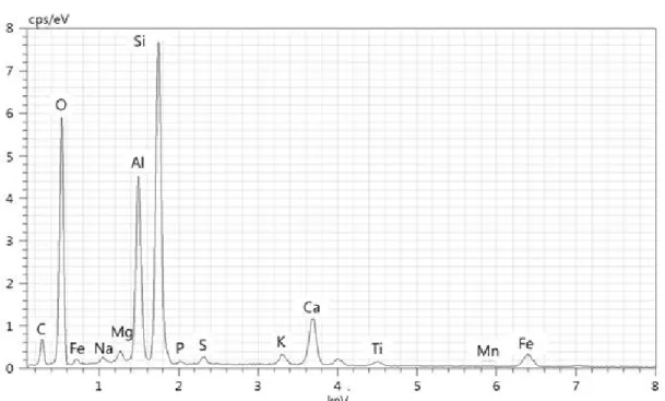 Fig. 2. SEM-EDS result of fly ash.
