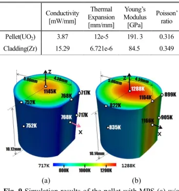 Fig. 8 Dimension of the nuclear fuel rod with MPS 