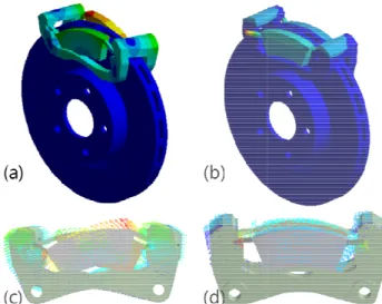 Fig. 12 Squeal mode shape (a) 2905.7 Hz (
