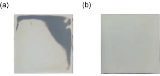 Fig. 5 RTP sintering uniformity with (a) a quartz sample  holder,  and  (b)  a  sample  holder  made  with  a  silicon solar cell wafer 