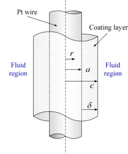 Fig. 1 Schematic diagram of insulation coated hot-wire 