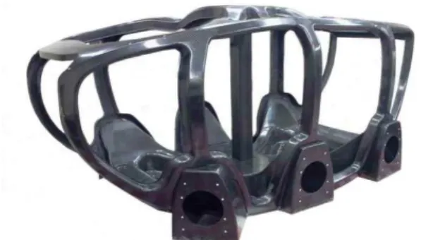 Fig. 4 Manufactured CFRP body frame of CR200 