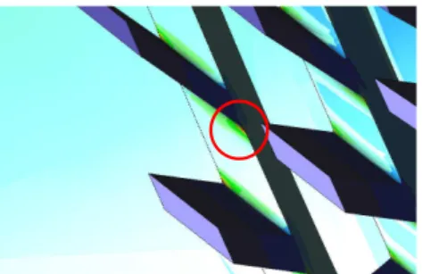 Fig. 11 ~ 12 는  flat 형  및  twist 형  모델의  각  단별  축  방향  최대변위를  나타낸다.  두  모델  모두  6 단 에서  최대변위가  발생하고  그  수준은  0.3 ~ 1.1 mm 이다