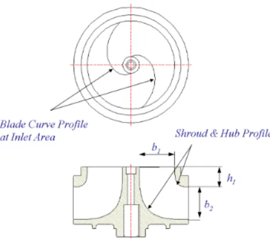 Fig. 2 Simulated variables in impeller