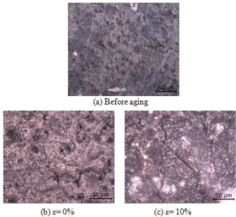 Fig. 11 Tensile strength of EPDM rubber after ECD test as a function of voltage conditions( ℇ =0%) 인장변형률 10% 를 가한 시험편의 경우 더욱 낮 게 측정되었다
