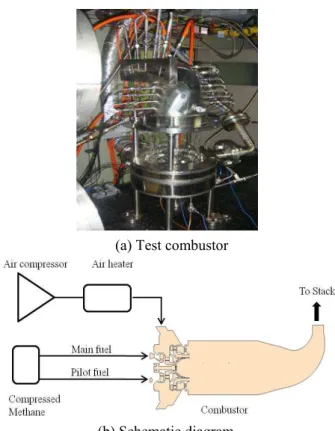 Fig. 1 Geometry of the DGT-5 model combustor 