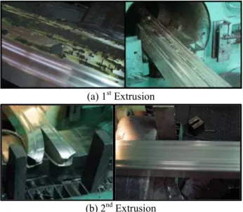 Fig.  13  Experimental  results  for  extrusion  process  to  manufacture an automotive bumper back beam 