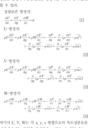 Fig.  4∼Fig.  6은  Fig.  2의  그림을  근거로  하여  해외제 품과  개발품의  유체유동해석을  나타낸  것이다.  그림에서  보는  것과  같이  두  모델의  백필터  토출부에서의  유량에  상당한  차이가  있음을  확인할  수  있다