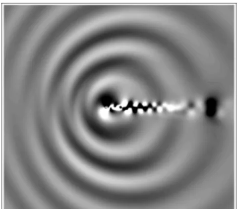 Fig. 3 Time history of pressure wave at  r = 60D
