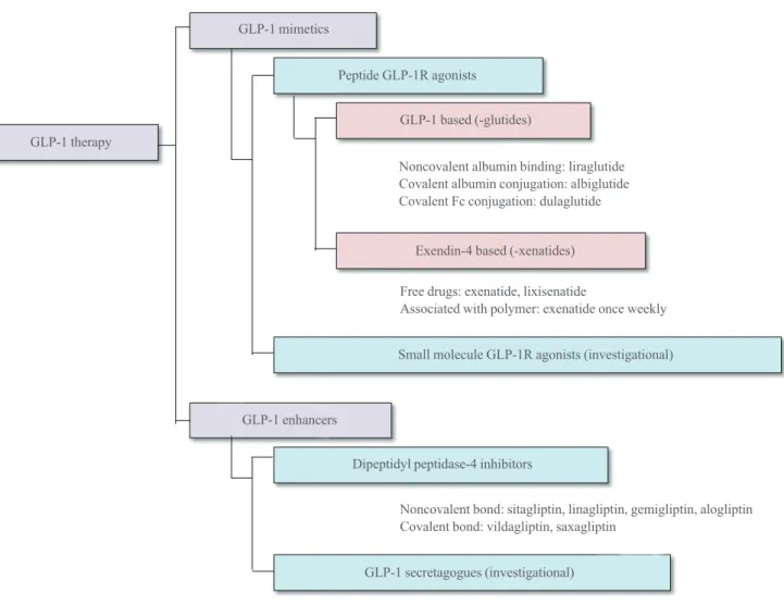 Fig. 1. Classification of glucagon-like peptide 1 (GLP-1) therapies in clinical use or in development