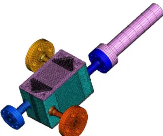 Fig. 9 FE model of small-scale PCHE prototype 
