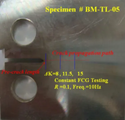 Fig. 4 Schematic diagram of FCG test for driving force