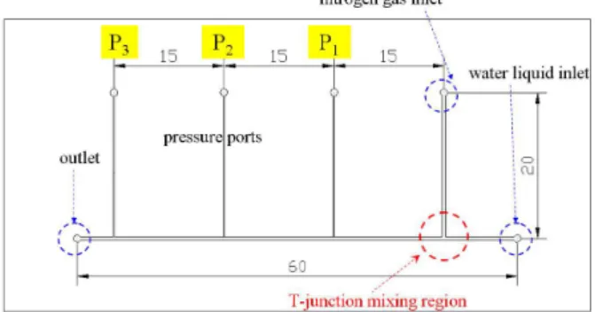 Fig. 3   Mask image of test section [unit: mm] (topview) 