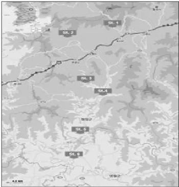 Fig. 1. Map of Pyeongchang River showing sampling sites.