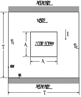 Fig. 2 Schematic diagram of cavity with a centered solid  body 