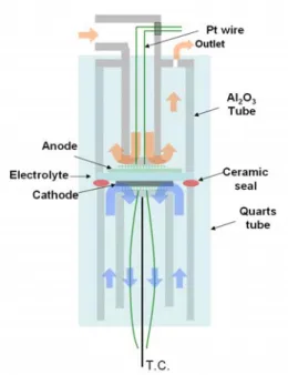 Fig. 1  Schematic description of single cell test setup 