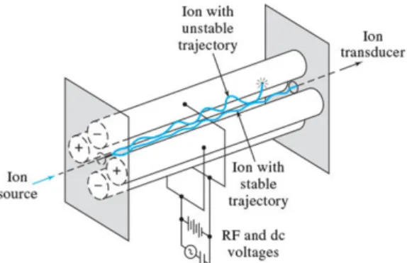 그림  12.  자기장  질량분석기(magnetic  sector  mass  spec- spec-trometer)의 기본 원리: 이온이 자기장(B)을 통과할 때 받는 힘의  방향(F M ).