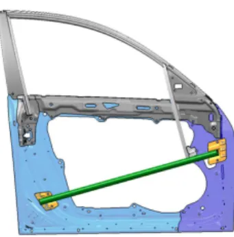 Fig. 9 Design of door assembly with pipe type impact beam
