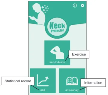 Figure 1. Home screen of NeckProtector.