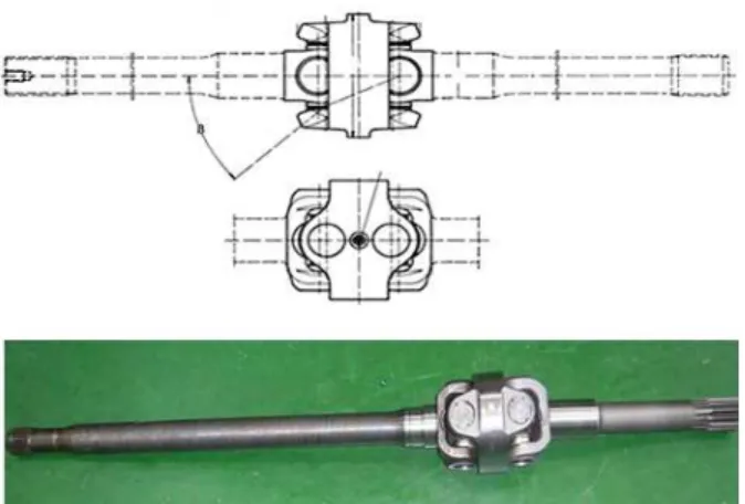 Fig. 1 Double joint drive type shaft 는 구동축에 대한 수명데이터를 수명시험을 통하 여 획득할 필요가 있다 그러나 액슬 개발 시험 