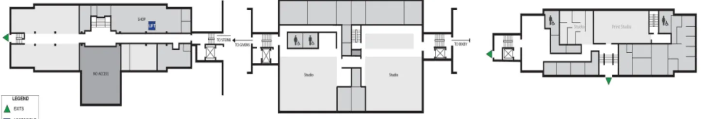 Figure 15. Givens Hall plan (Middle floor) / Steinberg Hall (Middle floor) / Bixby Hall(Middle floor)