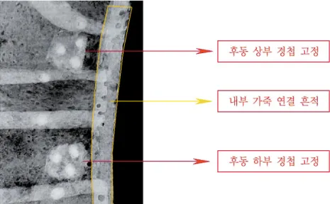 Fig 5. Reconstruction of horizontal plate riveted plate armour 12) .