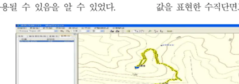 그림  11.  비봉산  등산로  휴대용  GPS  수신  자료 비봉산 제1구간 포인트 구간  길이 경과시간 구간  평균속도 구간  평균고도93포인트474m0:07:483.6  Km/h60.4m  그림  12