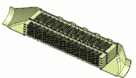 Fig. 2 3-dimensional modeling for dimpled tube type  intercooler using CATIA V5 R16