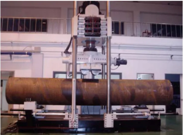 Fig. 2 Schematic of 1000mm pipe                   행한 용접부 포함 시험편의 피로시험 결과 (8) 와 비 교하여    S-N  선도의  관계를  분석하였다