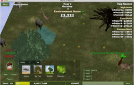 Fig.  14.  Screen  shot  of  World  of  Balance  game.