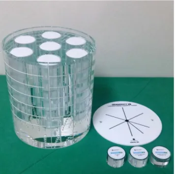 Fig. 1.  A head-sized cylindrical polymethyl methacrylate phantom.