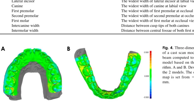 Fig. 4.  Three­dimensional analysis  of a cast scan model and a cone­