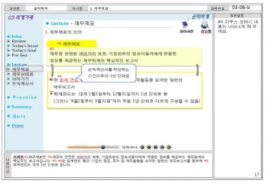 그림 1. 교수초안 예시 Fig. 1. Draft Notes Example