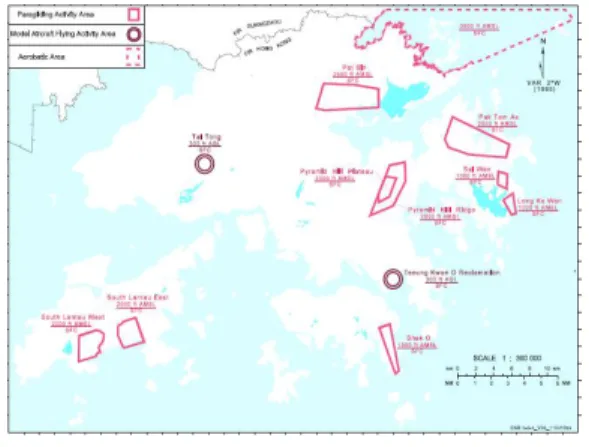 Fig. 4 홍콩 AIP의 항공레포츠 활동지역