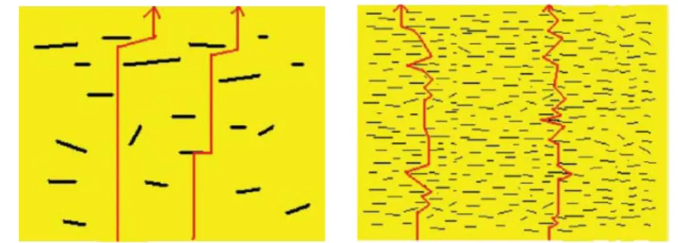 Fig. 4. Nano diffusion path formed by macro and nano particles. 