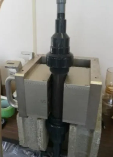 Fig.  9.    The  experiment  of  soil  decontamination  by  HGMS in Fukushima. 