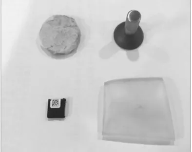 Fig 1. Human phantom image on the IMRT-board Fig 2. Materials for experiments