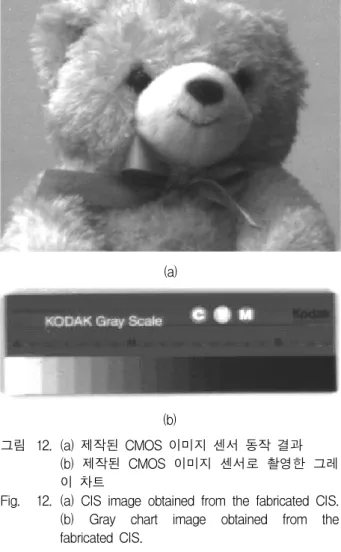 그림 9. 제작된 CMOS 이미지 센서 사진 Fig. 9. Microphotograph of the fabricated CIS.