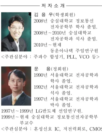 표 3. 제안하는 주파수 합성기의 성능 요약 Table 3. Performance summary of the proposed