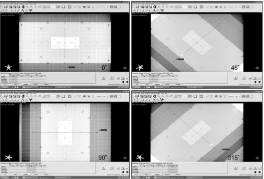 Fig. 5. Electronic portal imaging of  couch rotation axis.