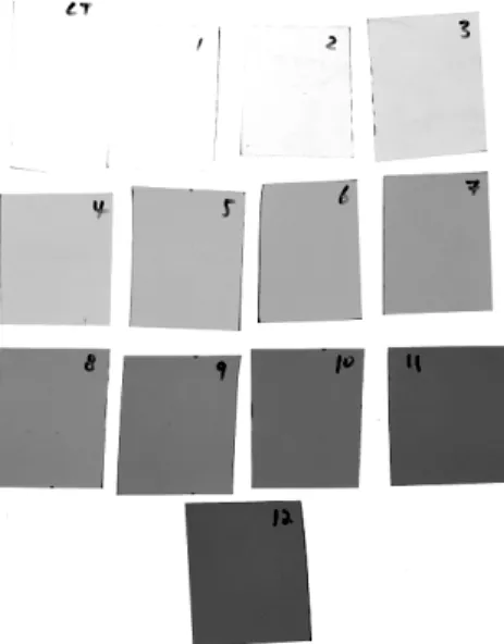 Fig. 3. GafChromic EBT films were exposed to 6 MV photon  beam each dose. 