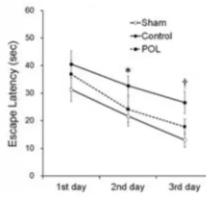 Fig.  2.  Effect  of  Polygalae  Radix  (POL)  on  escape  latency  in  the  acquisition  training  trials