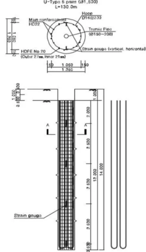 Fig. 1. Specific configuration of energy pile